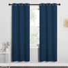 Picture of NICETOWN Bedroom Curtain Panels Blackout Draperies, Thermal Insulated Solid Grommet Blackout Curtains/Drapes (Moroccan Blue, 1 Pair, 34 by 72-inch)