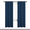 Picture of NICETOWN Bedroom Curtain Panels Blackout Draperies, Thermal Insulated Solid Grommet Blackout Curtains/Drapes (Moroccan Blue, 1 Pair, 34 by 72-inch)