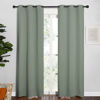 Picture of NICETOWN Window Curtain Panels, Thermal Insulated Solid Grommet Blackout Draperies/Drapes for Basement (Greyish Green, 1 Pair, 34 by 84-inch)