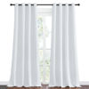 Picture of NICETOWN Room Darkening Curtain Panels - Home Fashion Ring Top Thermal Insulated Room Darkening Curtains for Bedroom/Nursery (2 Panels, 55 inches W x 96 inches, Greyish White)