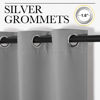 Picture of NICETOWN Thermal Insulated Blackout Curtains - Grommet Top Window Treatment Drapes for Hall (2 Panels, W42 x L95 inches, Silver Grey)