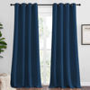 Picture of NICETOWN Moroccan Blue Blackout Curtains 120" Long for Office, Dining Room, Guest Room, 55" Wide, 2 Pieces, Sound Reducing Heat and Cold Block Curtain Panels for Modern Room Decorative