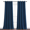 Picture of NICETOWN Moroccan Blue Blackout Curtains 120" Long for Office, Dining Room, Guest Room, 55" Wide, 2 Pieces, Sound Reducing Heat and Cold Block Curtain Panels for Modern Room Decorative