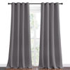 Picture of NICETOWN Bedroom Blackout Curtains Panels, 1 Pair, 55 inches by 108 Inch, Grey, Triple Weave Energy Saving Thermal Insulated Solid Grommet Blackout Draperies for Patio