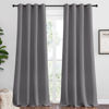 Picture of NICETOWN Bedroom Blackout Curtains Panels, 1 Pair, 55 inches by 102 Inch, Grey, Triple Weave Energy Saving Thermal Insulated Solid Grommet Blackout Draperies for Patio