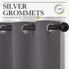 Picture of NICETOWN Bedroom Blackout Curtains Panels, 1 Pair, 55 inches by 102 Inch, Grey, Triple Weave Energy Saving Thermal Insulated Solid Grommet Blackout Draperies for Patio