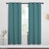 Picture of NICETOWN Bedroom Curtain Panels Blackout Draperies, Thermal Insulated Solid Grommet Blackout Curtains/Drapes (Sea Teal, One Pair, 34 by 72-inch)