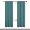Picture of NICETOWN Bedroom Curtain Panels Blackout Draperies, Thermal Insulated Solid Grommet Blackout Curtains/Drapes (Sea Teal, One Pair, 34 by 72-inch)