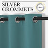 Picture of NICETOWN Bedroom Curtain Panels Blackout Draperies, Thermal Insulated Solid Grommet Blackout Curtains/Drapes (Sea Teal, One Pair, 34 by 72-inch)