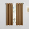 Picture of NICETOWN Sleek Blackout Curtains 40 inches Length for Small Windows, 2 Panels, Gold Brown, 29 inches Width, Noise Reducing and Block Draft Panels for Door Doorway Laundry Office Luxury Decor Theme
