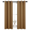 Picture of NICETOWN Sleek Blackout Curtains 40 inches Length for Small Windows, 2 Panels, Gold Brown, 29 inches Width, Noise Reducing and Block Draft Panels for Door Doorway Laundry Office Luxury Decor Theme