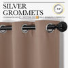 Picture of NICETOWN Bedroom Blackout Curtains and Drapes - Window Treatment Thermal Insulated Solid Grommet Blackout Draperies for Bedroom (Set of 2 Panels, 55 by 96 Inch, Cappuccino)