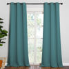 Picture of NICETOWN Patio Glass Door Panels - Blackout Curtains for Bedroom/Living Room, Privacy Panel Drapes for Dining Room and Guest Room (Sea Teal, 42 inches Wide x 90 inches Long, 1 Pair)