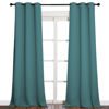 Picture of NICETOWN Patio Glass Door Panels - Blackout Curtains for Bedroom/Living Room, Privacy Panel Drapes for Dining Room and Guest Room (Sea Teal, 42 inches Wide x 90 inches Long, 1 Pair)