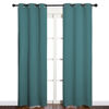 Picture of NICETOWN Window Curtain Panels, Thermal Curtains Insulated Solid Grommet Blackout Draperies/Drapes for Loft Window (Sea Teal, One Pair, 34 by 84-inch)