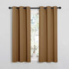 Picture of NICETOWN Sleek Blackout Curtains 54 inches Length for Small Windows, Noise Reducing and Block Draft Panels for Door Doorway Laundry Office Luxury Decor Theme (2 Panels, Gold Brown, W34 x L54 -Inch)