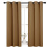 Picture of NICETOWN Sleek Blackout Curtains 54 inches Length for Small Windows, Noise Reducing and Block Draft Panels for Door Doorway Laundry Office Luxury Decor Theme (2 Panels, Gold Brown, W34 x L54 -Inch)