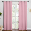 Picture of NICETOWN 84 inches Blackout Curtains for Office and Theater, Thermal Insulated Solid Grommet Drapes for Living Room (Crystal Pink, 1 Pair, 42 inches Wide)