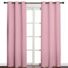 Picture of NICETOWN 84 inches Blackout Curtains for Office and Theater, Thermal Insulated Solid Grommet Drapes for Living Room (Crystal Pink, 1 Pair, 42 inches Wide)