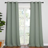Picture of NICETOWN Patio Glass Door Blackout Curtains for Bedroom/Living Room, Privacy Panel Drapes for Dining Room and Guest Room (Greyish Green, 42 inches Wide x 90 inches Long, 1 Pair)