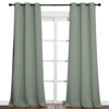 Picture of NICETOWN Patio Glass Door Blackout Curtains for Bedroom/Living Room, Privacy Panel Drapes for Dining Room and Guest Room (Greyish Green, 42 inches Wide x 90 inches Long, 1 Pair)
