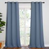 Picture of NICETOWN Living Room Blackout Curtains 90 inches Long, Thermal Insulated Noise Reducing Curtains for Unicorn Theam Kids Room (Stone Blue, 42 inches Wide, 1 Pair)