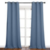 Picture of NICETOWN Living Room Blackout Curtains 90 inches Long, Thermal Insulated Noise Reducing Curtains for Unicorn Theam Kids Room (Stone Blue, 42 inches Wide, 1 Pair)