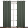 Picture of NICETOWN Window Treatment Thermal Insulated Solid Grommet Blackout Curtains/Drapes for Bedroom (Dark Mallard, Set of 2 Panels, 42 by 84 Inch)