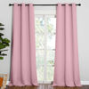 Picture of NICETOWN Patio Glass Door Blackout Curtains for Bedroom/Living Room, Privacy Panel Drapes for Dining Room and Guest Room (Crystal Pink, 42 inches Wide x 90 inches Long, 1 Pair)