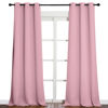 Picture of NICETOWN Patio Glass Door Blackout Curtains for Bedroom/Living Room, Privacy Panel Drapes for Dining Room and Guest Room (Crystal Pink, 42 inches Wide x 90 inches Long, 1 Pair)