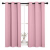 Picture of NICETOWN Bedroom Curtain Panels Blackout Draperies, Thermal Insulated Solid Grommet Blackout Curtains/Drapes (Crystal Pink, 1 Pair, 34 by 45-inch)
