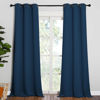 Picture of NICETOWN Patio Glass Door Blackout Curtains for Bedroom/Living Room, Privacy Panel Drapes for Dining Room and Guest Room (Moroccan Blue, 42 inches Wide x 95 inches Long, 1 Pair)