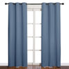 Picture of NICETOWN Triple Weave Thermal Insulated Ring Top Blackout Window Curtains for Guest Room (Stone Blue, Double Panels, 42 inches x 84 inches)