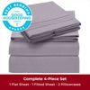 Picture of Mellanni Queen Sheets Set - 4 PC Iconic Collection Bedding Sheets & Pillowcases - Hotel Luxury, Extra Soft, Cooling Bed Sheets - for Women, Men, Kids & Teens (Queen, Hazy Lilac)