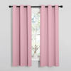 Picture of NICETOWN Bedroom Curtain Panels Blackout Draperies, Thermal Insulated Solid Grommet Blackout Curtains/Drapes (1 Pair, 34 by 63 inches, Crystal Pink)