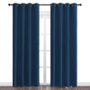 Picture of NICETOWN Moroccan Blue Blackout Curtains 86" Long for Office, 55" Wide, 2 Pieces, Dining Room, Guest Room, Sound Reducing Heat and Cold Block Curtain Panels for Modern Room Decorative