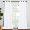 Picture of NICETOWN Long White Curtains for Patio - Home Decoration Grommet Top Drapes, White Bedroom Panels (42 inches Wide x 95 inches Long, White, 2 Panels)
