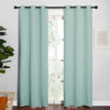 Picture of NICETOWN Window Curtain Panels, Thermal Curtains Insulated Solid Grommet Blackout Draperies/Drapes for Loft Window (Aqua, One Pair, 34 by 84-inch)