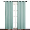 Picture of NICETOWN Window Curtain Panels, Thermal Curtains Insulated Solid Grommet Blackout Draperies/Drapes for Loft Window (Aqua, One Pair, 34 by 84-inch)