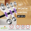 Picture of Spring Chef Stainless Steel Magnetic Measuring Spoons Set of 8 with Leveler, Nesting Metal Teaspoon & Tablespoon Measuring Spoons for Food, Heavy Duty Kitchen Gadgets for Baking & Cooking - Orchid