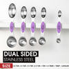 Picture of Spring Chef Stainless Steel Magnetic Measuring Spoons Set of 8 with Leveler, Nesting Metal Teaspoon & Tablespoon Measuring Spoons for Food, Heavy Duty Kitchen Gadgets for Baking & Cooking - Orchid