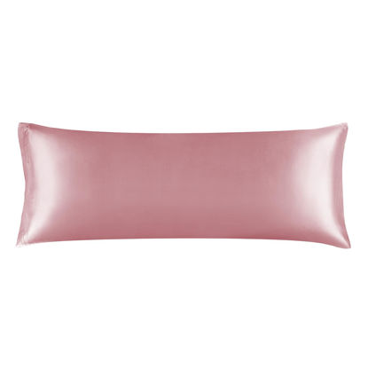 Picture of BEDELITE Satin Silk Body Pillow Pillowcase for Hair and Skin, Premium and Silky Nostalgia Long Body Pillow Case Cover 20x54 with Envelope Closure