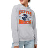 Picture of Junk Food Standard Team Helmet Pullover Hoodie. Relaxed Unisex Fit, Denver Broncos-Athletic Heather, Medium