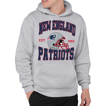 Picture of Junk Food Clothing x NFL - New England Patriots - Team Helmet - Unisex Adult Pullover Fleece Hoodie for Men and Women - Size Medium