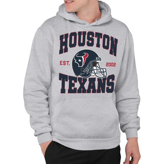 Picture of Junk Food Clothing x NFL - Houston Texans - Team Helmet - Unisex Adult Pullover Fleece Hoodie for Men and Women - Size Medium