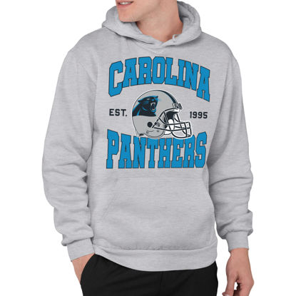 Picture of Junk Food Clothing x NFL - Carolina Panthers - Team Helmet - Unisex Adult Pullover Fleece Hoodie for Men and Women - Size Large