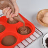 Picture of CAKETIME Jumbo Muffin Pan, 3.5 Inch Large Muffin Pan 6 Cup Silicone Jumbo Cupcake Tin for Baking Food Grade Silicone Non Stick