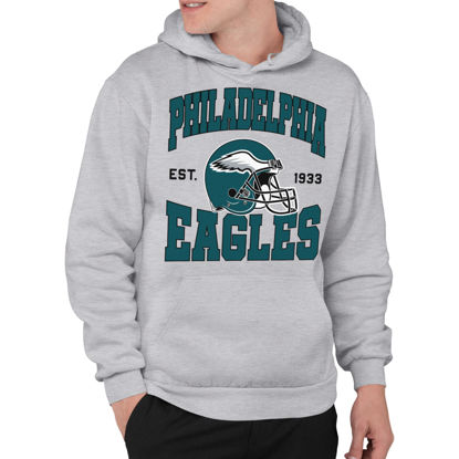 Picture of Junk Food Clothing x NFL - Philadelphia Eagles - Team Helmet - Unisex Adult Pullover Fleece Hoodie for Men and Women - Size Large