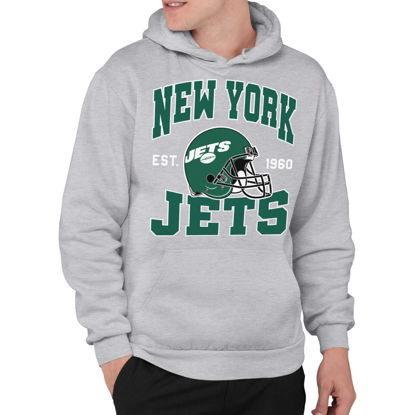Picture of Junk Food Clothing x NFL - New York Jets - Team Helmet - Unisex Adult Pullover Fleece Hoodie for Men and Women - Size 3X-Large