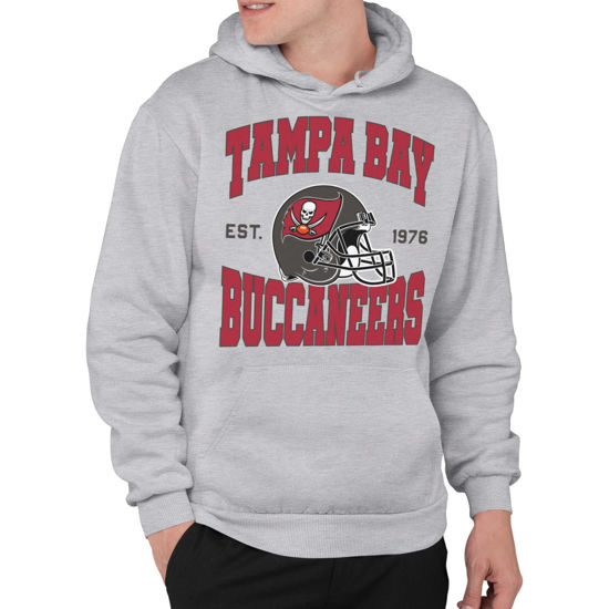Picture of Junk Food Clothing x NFL - Tampa Bay Buccaneers - Team Helmet - Unisex Adult Pullover Fleece Hoodie for Men and Women - Size XX-Large